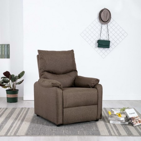 TV-Relaxsessel Braun Stoff