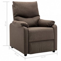 TV-Relaxsessel Braun Stoff