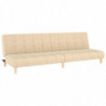 Schlafsofa 2-Sitzer Creme Stoff