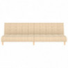 Schlafsofa 2-Sitzer Creme Stoff