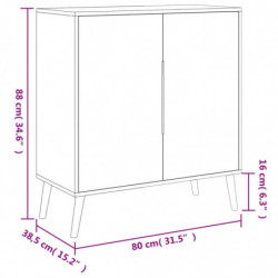 Finori Sideboard Lusk 01A Sonoma-Eiche 80x38,5x88 cm