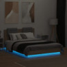 Bettgestell mit Kopfteil & LED-Leuchten Sonoma-Eiche 135x190cm