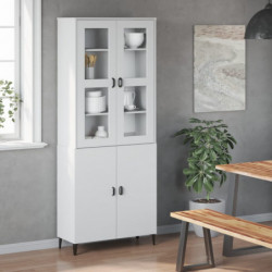 Aufsatz für Highboard VIKEN Weiß Massivholz Kiefer