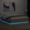 Bettgestell mit LED Sonoma-Eiche 180x200cm Holzwerkstoff