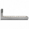 Bettgestell mit Kopfteil und LED-Leuchten Grau Sonoma 100x200cm