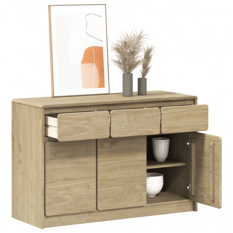 Sideboard SAUDA Eiche-Optik 114x43x75,5 cm Kiefernholz