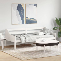 Tagesbett Weiß 100x200 cm Massivholz Kiefer