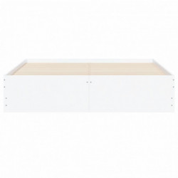 Bettgestell mit Schubladen Weiß 140x200 cm Holzwerkstoff