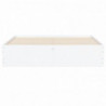 Bettgestell mit Schubladen Weiß 140x200 cm Holzwerkstoff