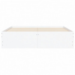Bettgestell mit Schubladen Weiß 135 x 190 cm Holzwerkstoff