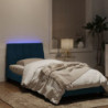 Bettgestell mit LED-Leuchten Blau 90x200 cm Samt