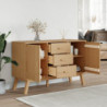 Sideboard OLDEN Braun 114x43x73,5 cm Massivholz Kiefer