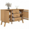 Sideboard OLDEN Braun 114x43x73,5 cm Massivholz Kiefer