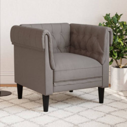 Chesterfield-Sessel Taupe Stoff