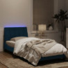 Bettgestell mit LED-Leuchten Blau 80x200 cm Samt