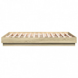 Bettgestell Sonoma-Eiche 140x190 cm Holzwerkstoff