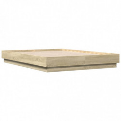 Bettgestell Sonoma-Eiche 140x190 cm Holzwerkstoff