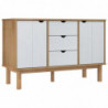 Sideboard OTTA Braun&Weiß 113,5x43x73 cm Massivholz Kiefer