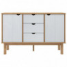 Sideboard OTTA Braun&Weiß 113,5x43x73 cm Massivholz Kiefer