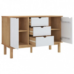 Sideboard OTTA Braun&Weiß 113,5x43x73 cm Massivholz Kiefer