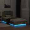 Bettgestell mit Kopfteil und LED-Leuchten Sonoma-Eiche 75x190cm