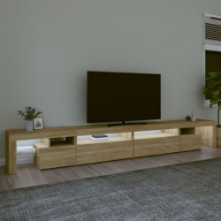 TV-Schrank mit LED-Leuchten Sonoma-Eiche 290x36,5x40 cm