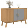 Sideboard OLDEN Grau und Braun 114x43x73,5 cm Massivholz Kiefer