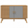 Sideboard OLDEN Grau und Braun 114x43x73,5 cm Massivholz Kiefer