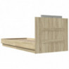 Bettgestell mit Kopfteil Sonoma-Eiche 100x200 cm Holzwerkstoff