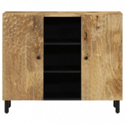 Beistellschrank 90x33x75 cm Massivholz Mango