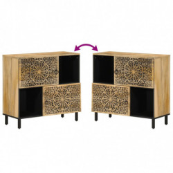 Beistellschrank 80x33x75 cm Massivholz Mango