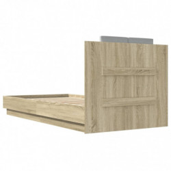 Bettgestell mit Kopfteil Sonoma-Eiche 90x190 cm Holzwerkstoff