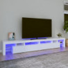 TV-Schrank mit LED-Leuchten Weiß 260x36,5x40 cm