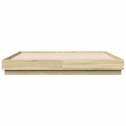 Bettgestell Sonoma-Eiche 200x200 cm Holzwerkstoff