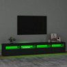 TV-Schrank mit LED-Leuchten Schwarz 240x35x40 cm