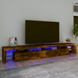 TV-Schrank mit LED-Leuchten Räuchereiche 260x36,5x40 cm