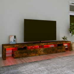 TV-Schrank mit LED-Leuchten Räuchereiche 260x36,5x40 cm