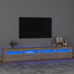 TV-Schrank mit LED-Leuchten Sonoma-Eiche 240x35x40 cm