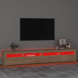 TV-Schrank mit LED-Leuchten Sonoma-Eiche 240x35x40 cm