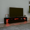TV-Schrank mit LED-Leuchten Schwarz 200x36,5x40 cm