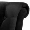 Sessel mit hoher Lehne Schwarz Stoff