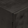 Nachttisch Schwarz 40x30x50 cm Massivholz Mango und Eisen