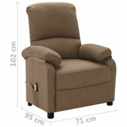Elektrischer Massagesessel Taupe Stoff