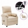 Elektrischer Massagesessel Creme Stoff