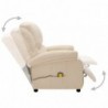 Elektrischer Massagesessel Creme Stoff