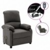 Elektrischer Massagesessel Dunkelgrau Stoff