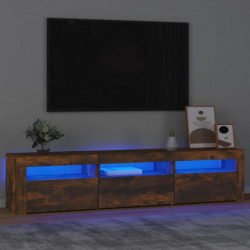 TV-Schrank mit LED-Leuchten Räuchereiche 180x35x40 cm