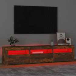 TV-Schrank mit LED-Leuchten Räuchereiche 180x35x40 cm