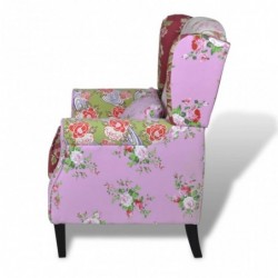 Französischer Sessel mit Patchwork-Design Stoff