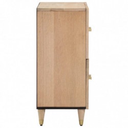 Beistellschrank 60x33x75 cm Massivholz Mango